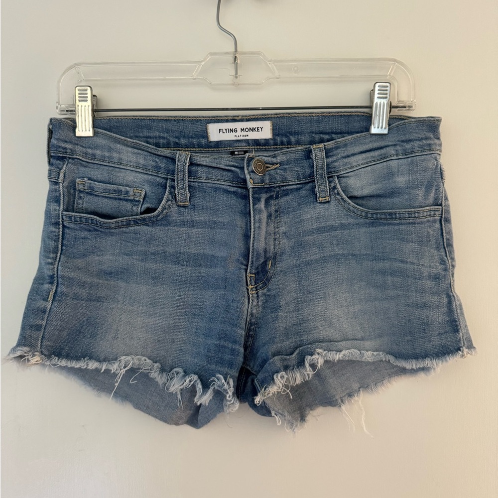 Flying Monkey Raw Hem Shortie Shorts